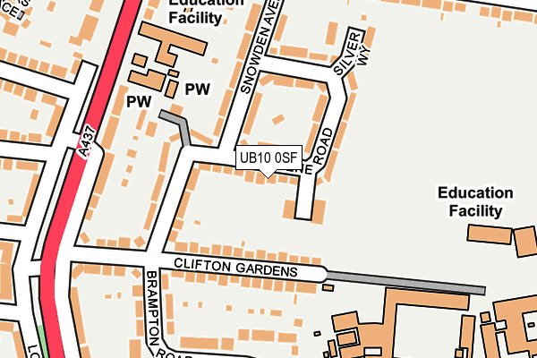 UB10 0SF map - OS OpenMap – Local (Ordnance Survey) UB10 0SF map - OS OpenMap – Local (Ordnance Survey)