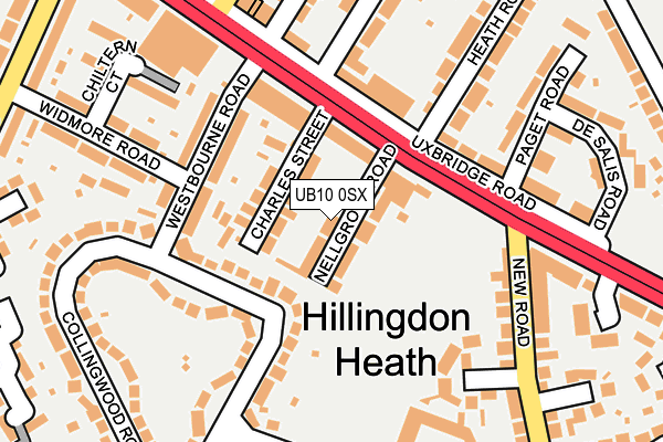UB10 0SX map - OS OpenMap – Local (Ordnance Survey) UB10 0SX map - OS OpenMap – Local (Ordnance Survey)