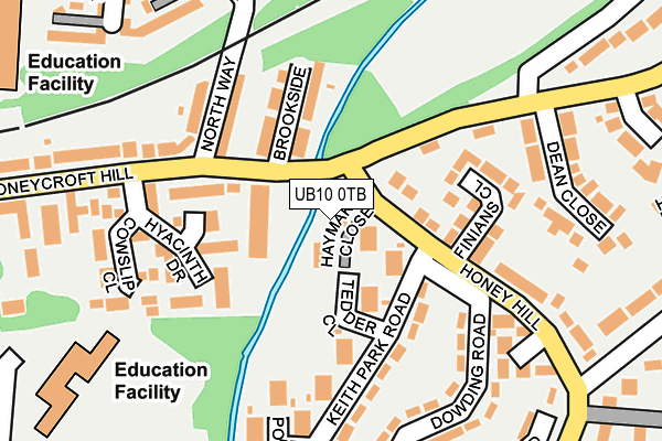 UB10 0TB map - OS OpenMap – Local (Ordnance Survey) UB10 0TB map - OS OpenMap – Local (Ordnance Survey)