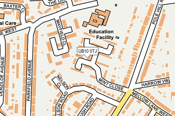UB10 0TJ map - OS OpenMap – Local (Ordnance Survey) UB10 0TJ map - OS OpenMap – Local (Ordnance Survey)