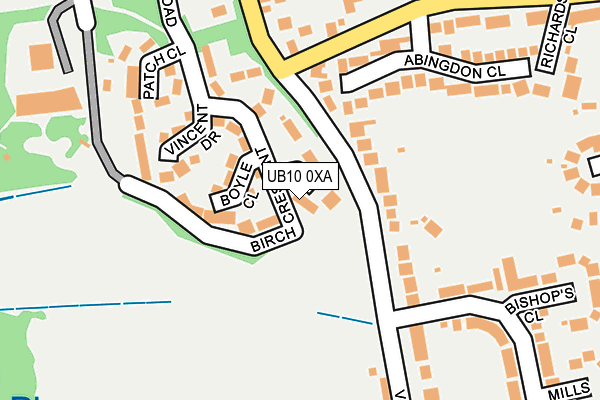 UB10 0XA map - OS OpenMap – Local (Ordnance Survey) UB10 0XA map - OS OpenMap – Local (Ordnance Survey)