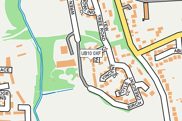 UB10 0XF map - OS OpenMap – Local (Ordnance Survey) UB10 0XF map - OS OpenMap – Local (Ordnance Survey)