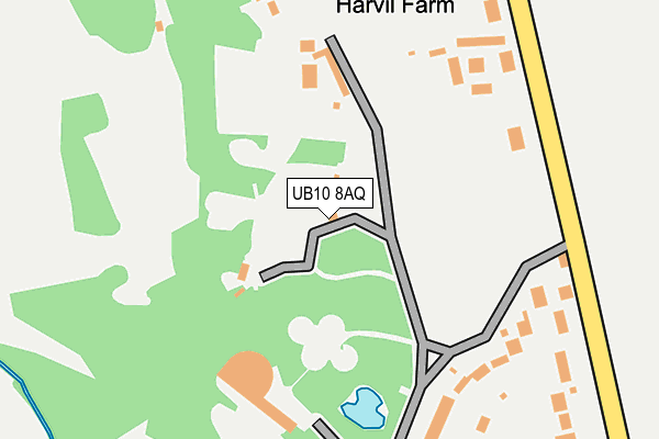 UB10 8AQ map - OS OpenMap – Local (Ordnance Survey) UB10 8AQ map - OS OpenMap – Local (Ordnance Survey)