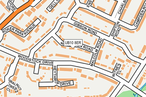 UB10 8ER map - OS OpenMap – Local (Ordnance Survey) UB10 8ER map - OS OpenMap – Local (Ordnance Survey)