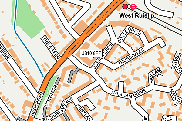 UB10 8FF map - OS OpenMap – Local (Ordnance Survey) UB10 8FF map - OS OpenMap – Local (Ordnance Survey)