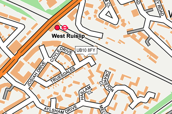 UB10 8FY map - OS OpenMap – Local (Ordnance Survey)