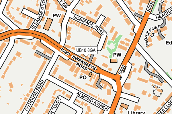 UB10 8GA map - OS OpenMap – Local (Ordnance Survey) UB10 8GA map - OS OpenMap – Local (Ordnance Survey)