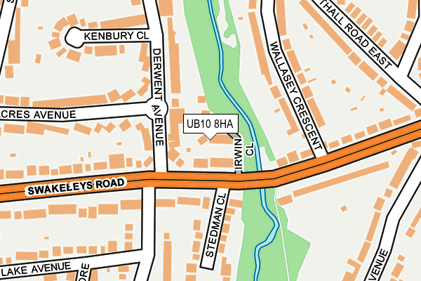 UB10 8HA map - OS OpenMap – Local (Ordnance Survey) UB10 8HA map - OS OpenMap – Local (Ordnance Survey)