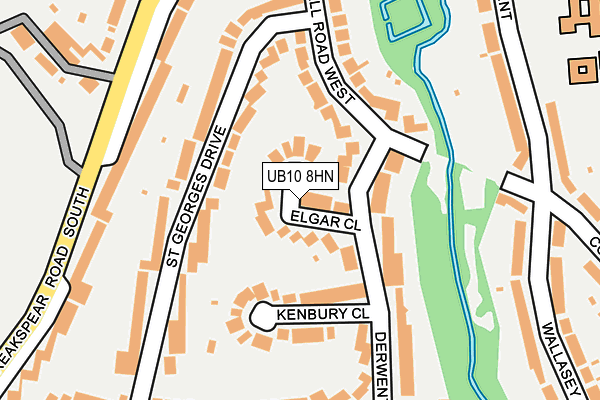 UB10 8HN map - OS OpenMap – Local (Ordnance Survey) UB10 8HN map - OS OpenMap – Local (Ordnance Survey)