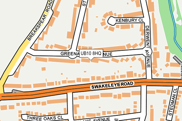 UB10 8HQ map - OS OpenMap – Local (Ordnance Survey)