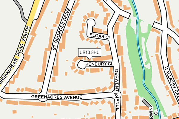 UB10 8HU map - OS OpenMap – Local (Ordnance Survey) UB10 8HU map - OS OpenMap – Local (Ordnance Survey)