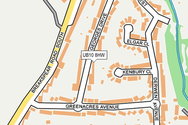 UB10 8HW map - OS OpenMap – Local (Ordnance Survey) UB10 8HW map - OS OpenMap – Local (Ordnance Survey)