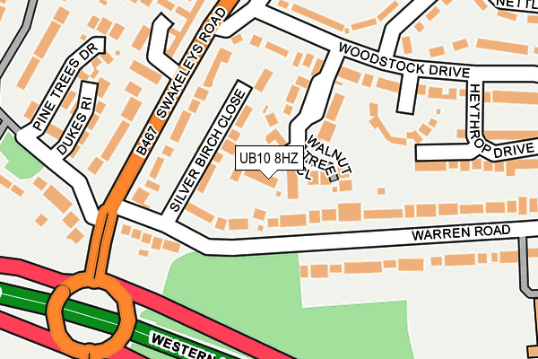 UB10 8HZ map - OS OpenMap – Local (Ordnance Survey) UB10 8HZ map - OS OpenMap – Local (Ordnance Survey)