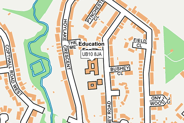 UB10 8JA map - OS OpenMap – Local (Ordnance Survey) UB10 8JA map - OS OpenMap – Local (Ordnance Survey)