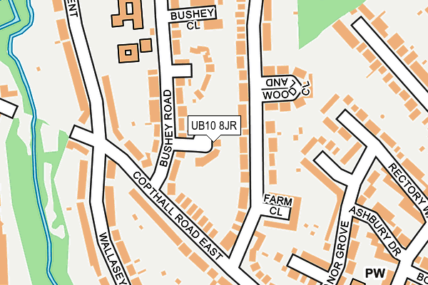 UB10 8JR map - OS OpenMap – Local (Ordnance Survey) UB10 8JR map - OS OpenMap – Local (Ordnance Survey)