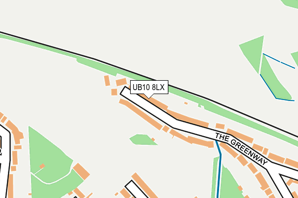 UB10 8LX map - OS OpenMap – Local (Ordnance Survey) UB10 8LX map - OS OpenMap – Local (Ordnance Survey)