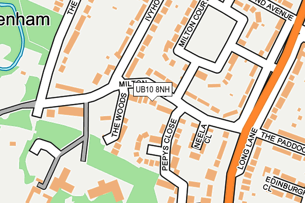 UB10 8NH map - OS OpenMap – Local (Ordnance Survey) UB10 8NH map - OS OpenMap – Local (Ordnance Survey)