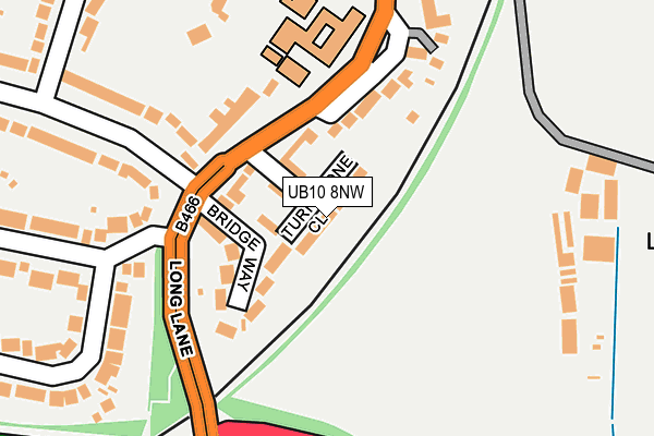 UB10 8NW map - OS OpenMap – Local (Ordnance Survey) UB10 8NW map - OS OpenMap – Local (Ordnance Survey)