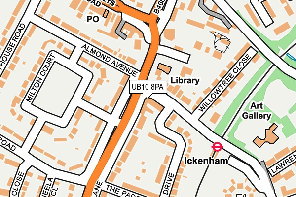 UB10 8PA map - OS OpenMap – Local (Ordnance Survey) UB10 8PA map - OS OpenMap – Local (Ordnance Survey)