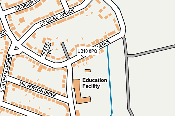 UB10 8PQ map - OS OpenMap – Local (Ordnance Survey) UB10 8PQ map - OS OpenMap – Local (Ordnance Survey)