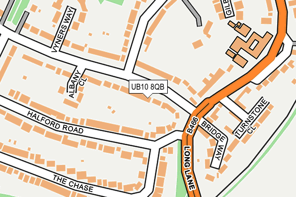 UB10 8QB map - OS OpenMap – Local (Ordnance Survey) UB10 8QB map - OS OpenMap – Local (Ordnance Survey)