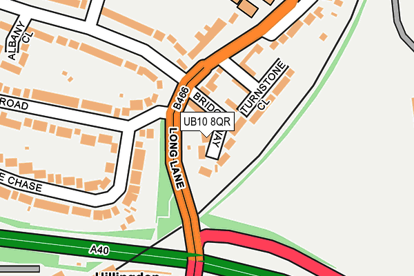 UB10 8QR map - OS OpenMap – Local (Ordnance Survey)