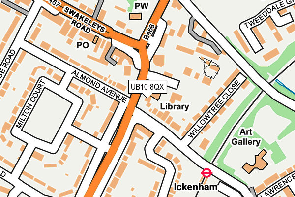 UB10 8QX map - OS OpenMap – Local (Ordnance Survey) UB10 8QX map - OS OpenMap – Local (Ordnance Survey)