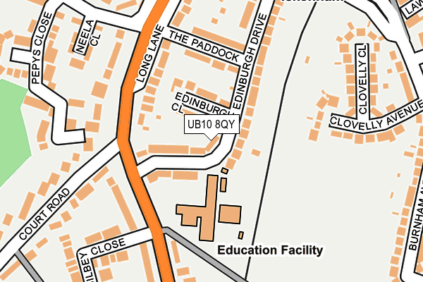 UB10 8QY map - OS OpenMap – Local (Ordnance Survey) UB10 8QY map - OS OpenMap – Local (Ordnance Survey)