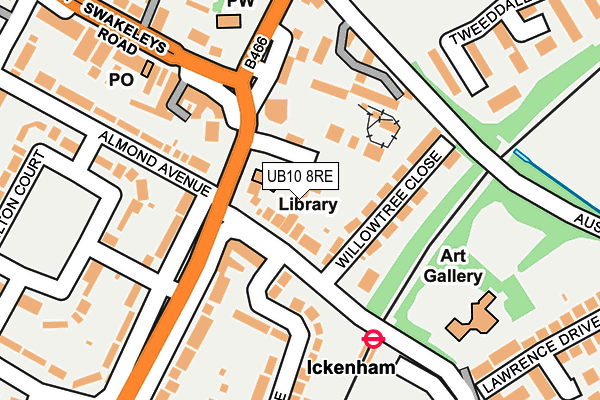 UB10 8RE map - OS OpenMap – Local (Ordnance Survey) UB10 8RE map - OS OpenMap – Local (Ordnance Survey)