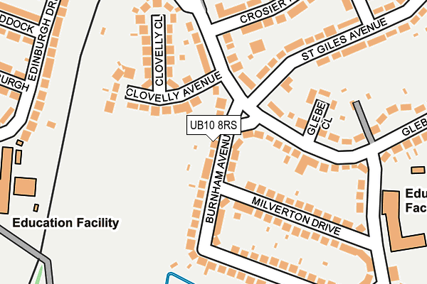 UB10 8RS map - OS OpenMap – Local (Ordnance Survey) UB10 8RS map - OS OpenMap – Local (Ordnance Survey)
