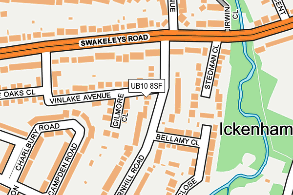 UB10 8SF map - OS OpenMap – Local (Ordnance Survey) UB10 8SF map - OS OpenMap – Local (Ordnance Survey)