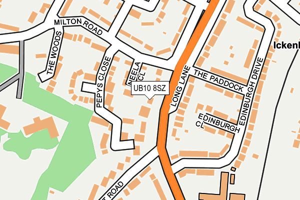 UB10 8SZ map - OS OpenMap – Local (Ordnance Survey) UB10 8SZ map - OS OpenMap – Local (Ordnance Survey)