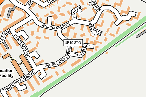 UB10 8TQ map - OS OpenMap – Local (Ordnance Survey) UB10 8TQ map - OS OpenMap – Local (Ordnance Survey)