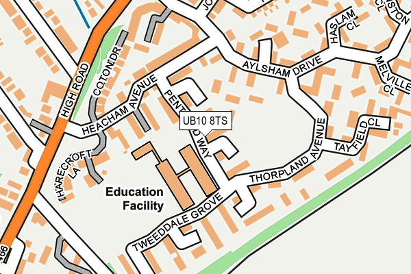 UB10 8TS map - OS OpenMap – Local (Ordnance Survey) UB10 8TS map - OS OpenMap – Local (Ordnance Survey)