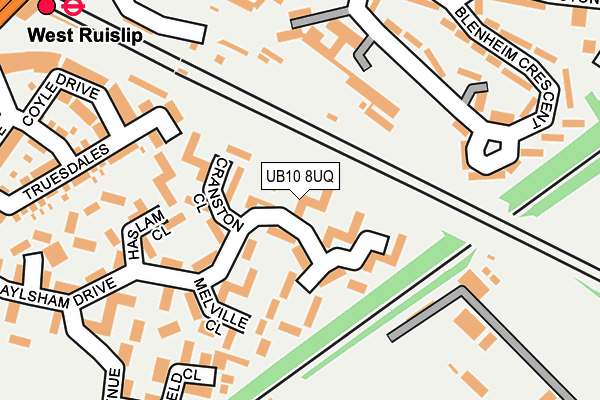 UB10 8UQ map - OS OpenMap – Local (Ordnance Survey) UB10 8UQ map - OS OpenMap – Local (Ordnance Survey)