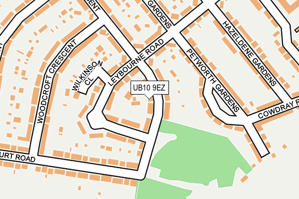 UB10 9EZ map - OS OpenMap – Local (Ordnance Survey) UB10 9EZ map - OS OpenMap – Local (Ordnance Survey)