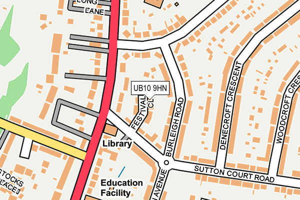 UB10 9HN map - OS OpenMap – Local (Ordnance Survey) UB10 9HN map - OS OpenMap – Local (Ordnance Survey)