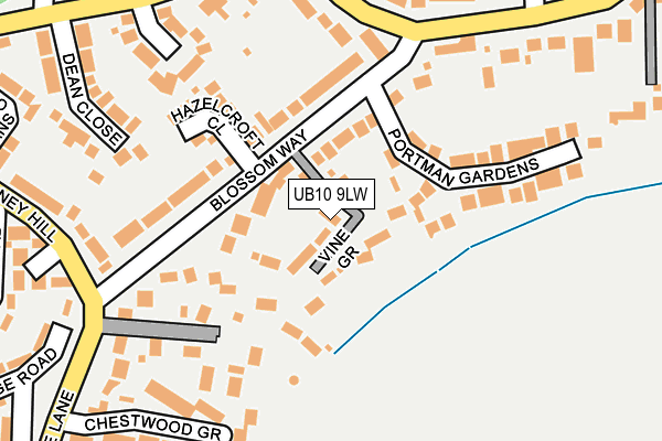 UB10 9LW map - OS OpenMap – Local (Ordnance Survey) UB10 9LW map - OS OpenMap – Local (Ordnance Survey)