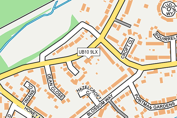 UB10 9LX map - OS OpenMap – Local (Ordnance Survey) UB10 9LX map - OS OpenMap – Local (Ordnance Survey)