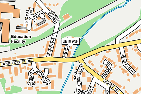 UB10 9NF map - OS OpenMap – Local (Ordnance Survey) UB10 9NF map - OS OpenMap – Local (Ordnance Survey)