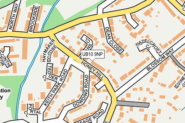 UB10 9NP map - OS OpenMap – Local (Ordnance Survey) UB10 9NP map - OS OpenMap – Local (Ordnance Survey)