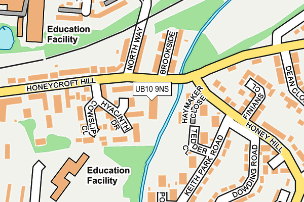 UB10 9NS map - OS OpenMap – Local (Ordnance Survey)