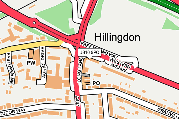 UB10 9PQ map - OS OpenMap – Local (Ordnance Survey) UB10 9PQ map - OS OpenMap – Local (Ordnance Survey)