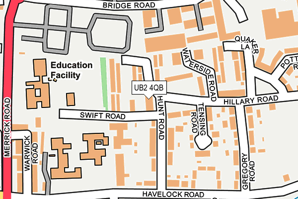 UB2 4QB map - OS OpenMap – Local (Ordnance Survey) UB2 4QB map - OS OpenMap – Local (Ordnance Survey)
