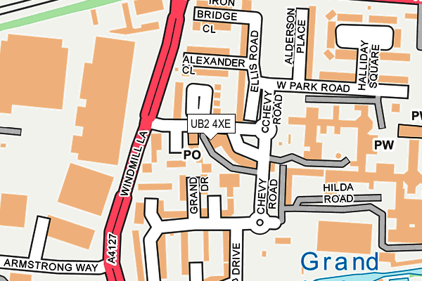 UB2 4XE map - OS OpenMap – Local (Ordnance Survey) UB2 4XE map - OS OpenMap – Local (Ordnance Survey)