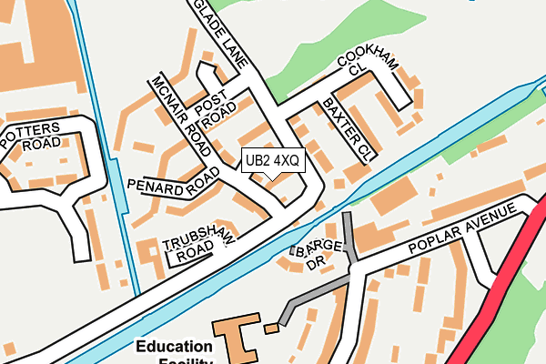 UB2 4XQ map - OS OpenMap – Local (Ordnance Survey)