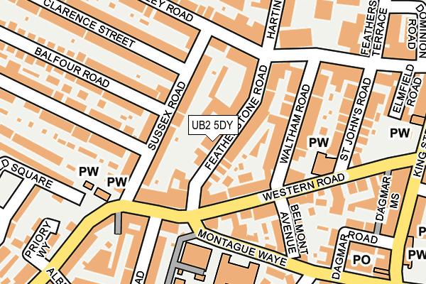 UB2 5DY map - OS OpenMap – Local (Ordnance Survey) UB2 5DY map - OS OpenMap – Local (Ordnance Survey)