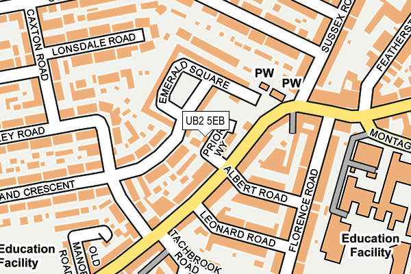 UB2 5EB map - OS OpenMap – Local (Ordnance Survey) UB2 5EB map - OS OpenMap – Local (Ordnance Survey)