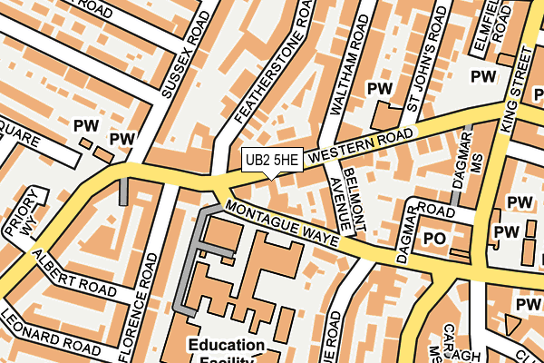 UB2 5HE map - OS OpenMap – Local (Ordnance Survey) UB2 5HE map - OS OpenMap – Local (Ordnance Survey)