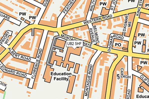 UB2 5HF map - OS OpenMap – Local (Ordnance Survey) UB2 5HF map - OS OpenMap – Local (Ordnance Survey)